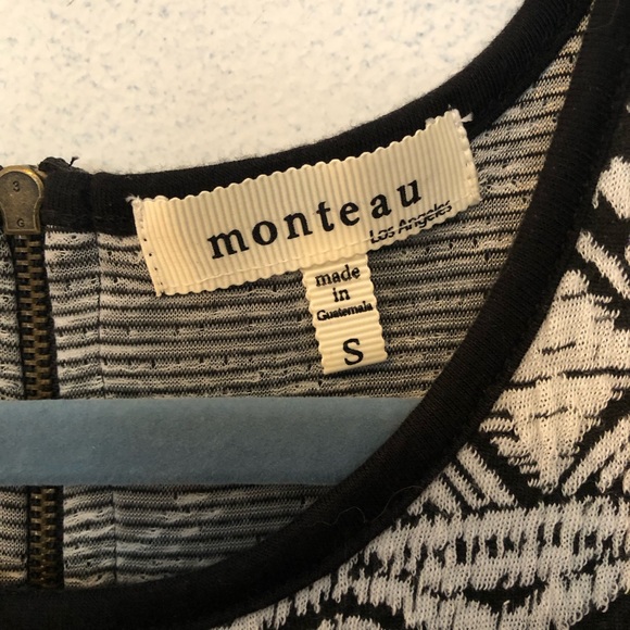 Black and white midi dress by Monteau. Size: S. Zipper works! - Picture 4 of 8